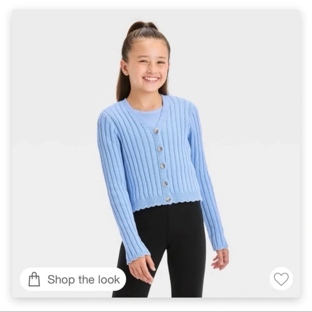 Art Class Cardigan Bundle V-Neck Pointelle Sweater Set Girl XXL (16/18) NW